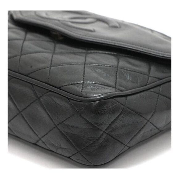 Chanel Matelasse Chain Shoulder Bag Fringe Black Leather - Picture 4 of 7